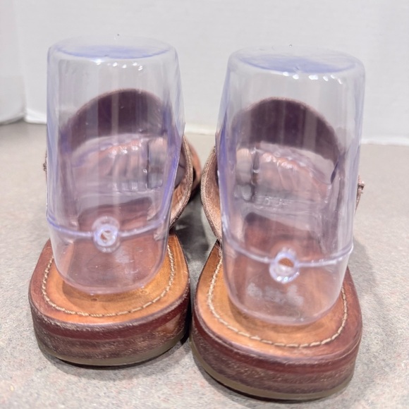 Free People Sant Antonia Distressed Brown Slides Toe Loop Sandals 39 US 8.5 - Picture 8 of 10